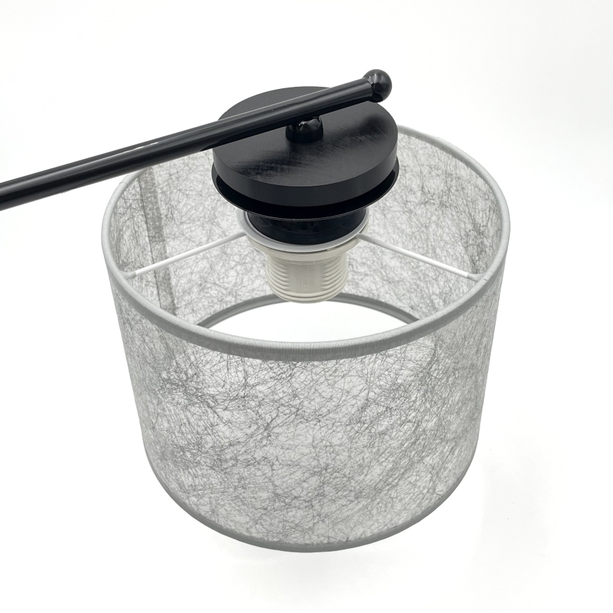 Kroonluchter aan ketting ROSA 5xE27/60W/230V zwart/grijs