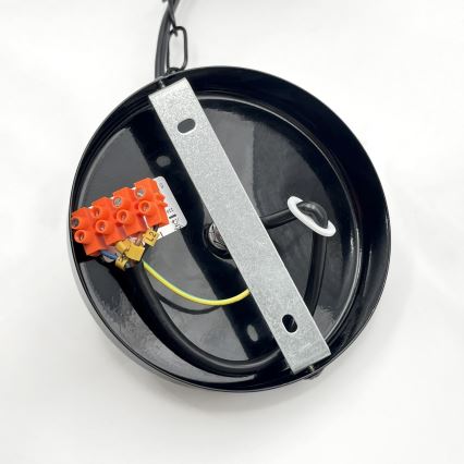 Kroonluchter aan ketting ROSA 5xE27/60W/230V zwart/grijs