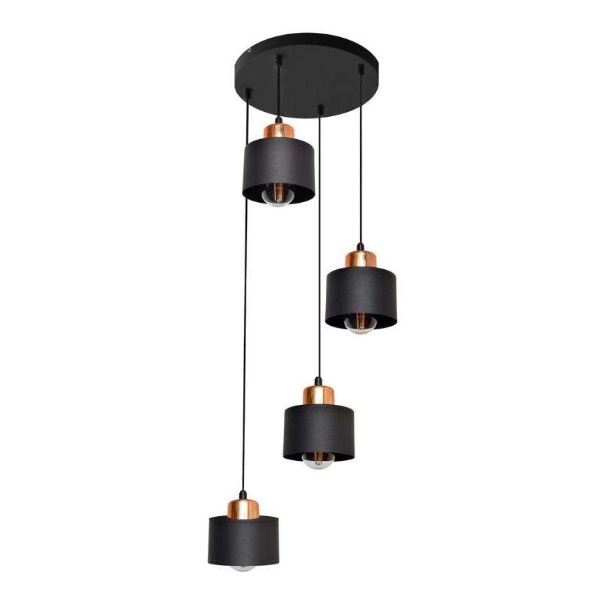 Kroonluchter aan koord EDISON 4xE27/15W/230V
