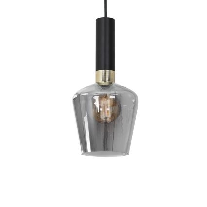 Kroonluchter aan koord ROMA ZWART 1xE27/60W/230V