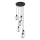 Kroonluchter aan snoer ARVENE 6xE27/15W/230V zwart/hoogglans chroom