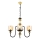 Kroonluchter BUSAN met ketting 3xE27/40W/230V goudkleurig