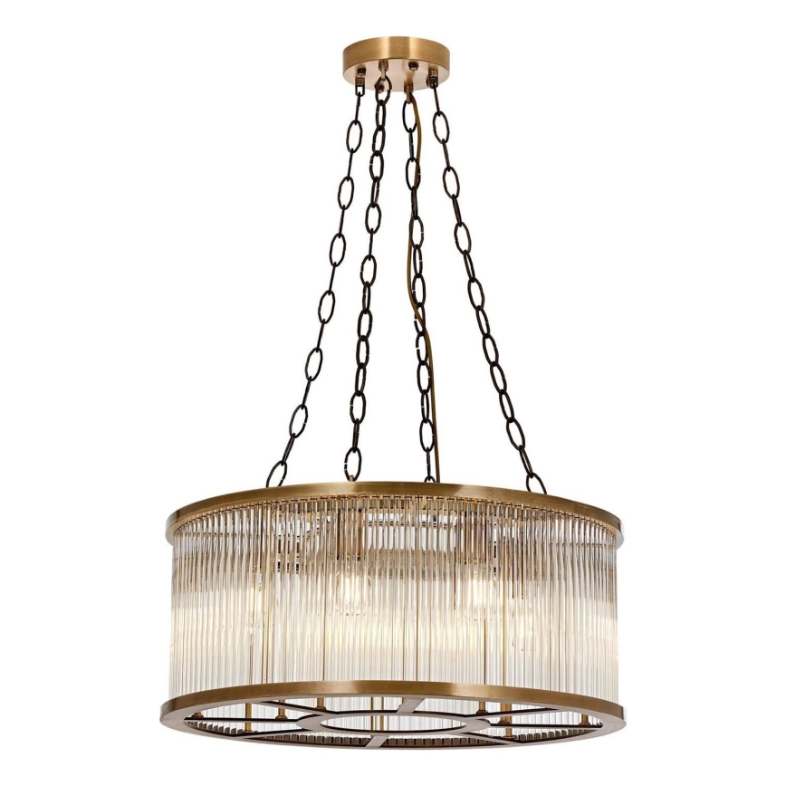 Kroonluchter met kabel CRYSTALLINE 8xE27/40W/230V brons