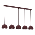 Kroonluchter met kabel SOOL 5xE27/15W/230V bordeaux