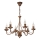 Kroonluchter met ketting ANTON 6xE14/60W/230V bronskleurig