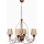 Kroonluchter met ketting CLASSIC 4xE14/40W/230V brons/beige