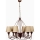 Kroonluchter met ketting CLASSIC 6xE14/40W/230V brons/beige