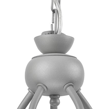 Kroonluchter met ketting RETRO II 5xE27/60W/230V zilver