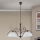 Kroonluchter met ketting RULA 3xE27/40W/230V Ø 70 cm wit/brons