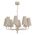 Kroonluchter met ketting TORTOLA 8xE14/15W/230V beige