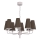 Kroonluchter met ketting TORTOLA 8xE14/15W/230V bruin/crème