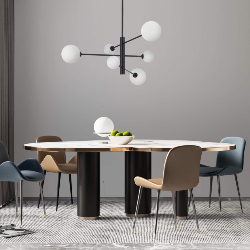 Kroonluchter met stang DORADO 6xG9/40W/230V zwart