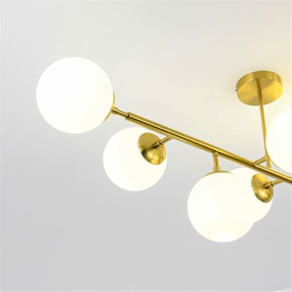 Kroonluchter met stang DORADO 8xE14/40W/230V goudkleurig