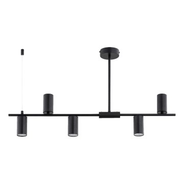 Kroonluchter met stang URANOS 5xGU10/10W/230V zwart