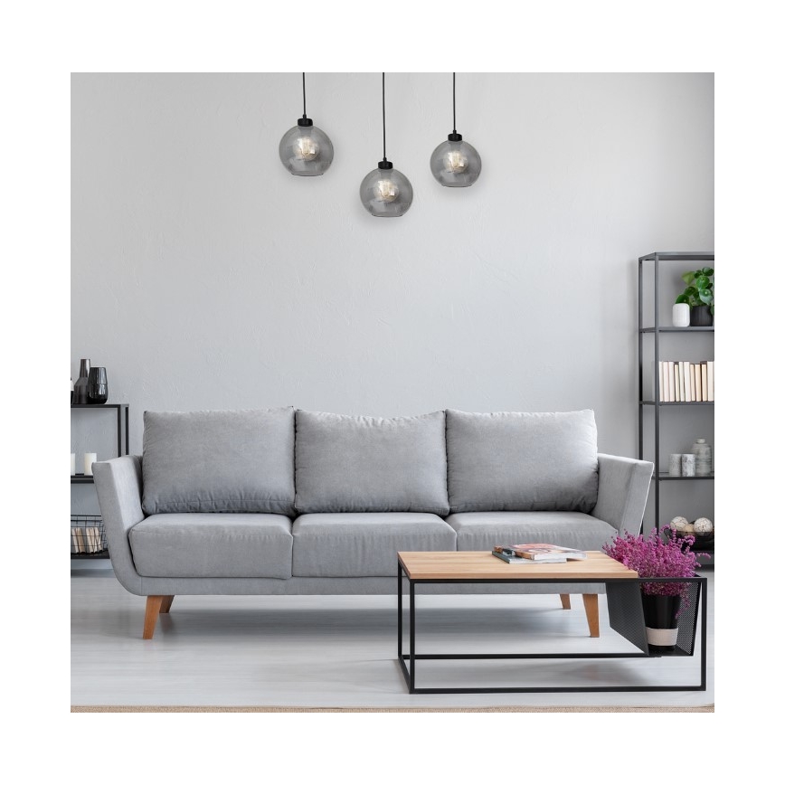 Kroonluchter SOFIA 3xE27/60W/230V zwart