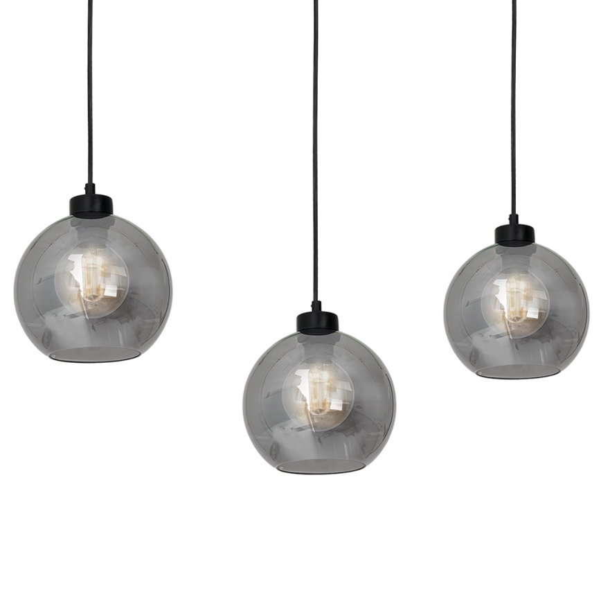 Kroonluchter SOFIA 3xE27/60W/230V zwart