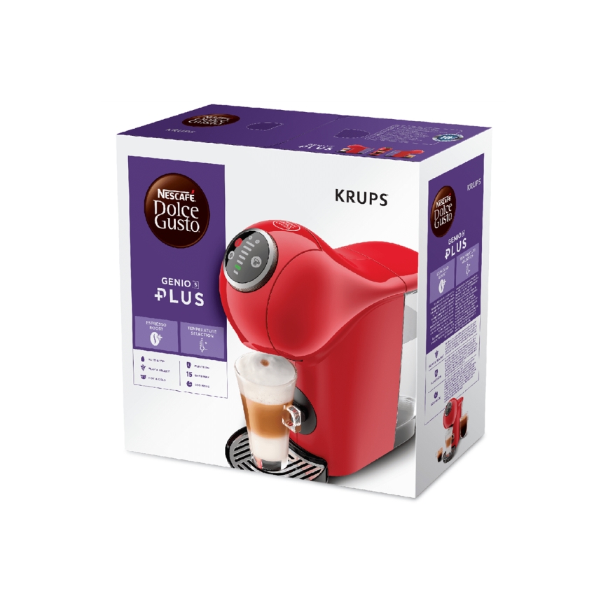 Krups - Capsule-koffiezetapparaat NESCAFÉ DOLCE GUSTO GENIO S PLUS 1500W rood