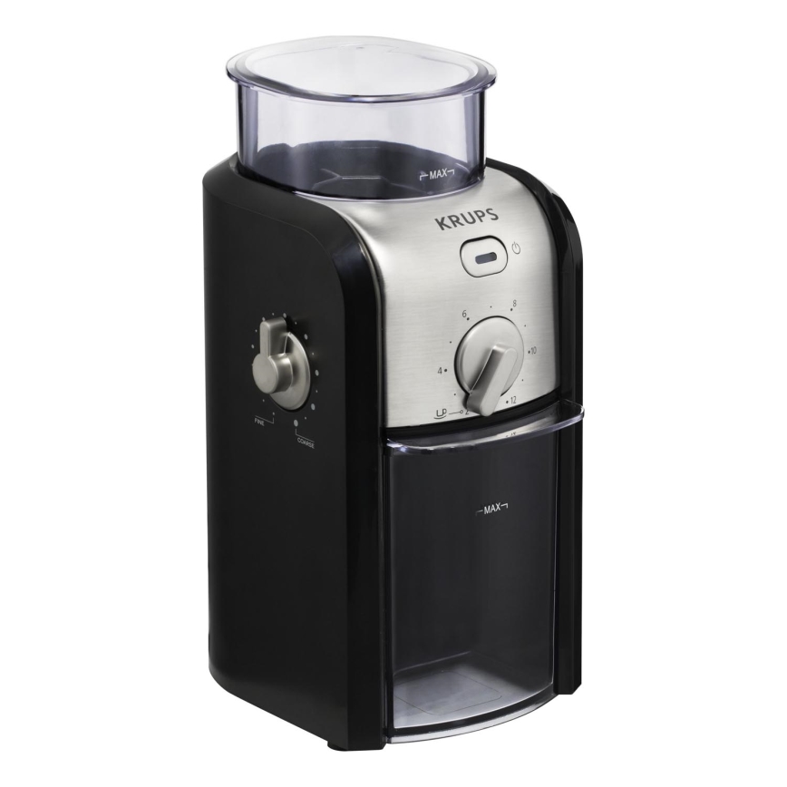 Krups - Elektrische koffiebonenmolen 110W/230V roestvrij/zwart