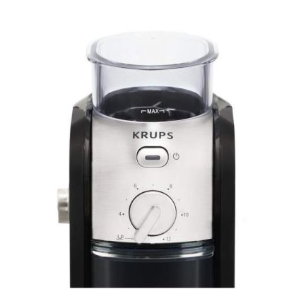 Krups - Elektrische koffiebonenmolen 110W/230V roestvrij/zwart