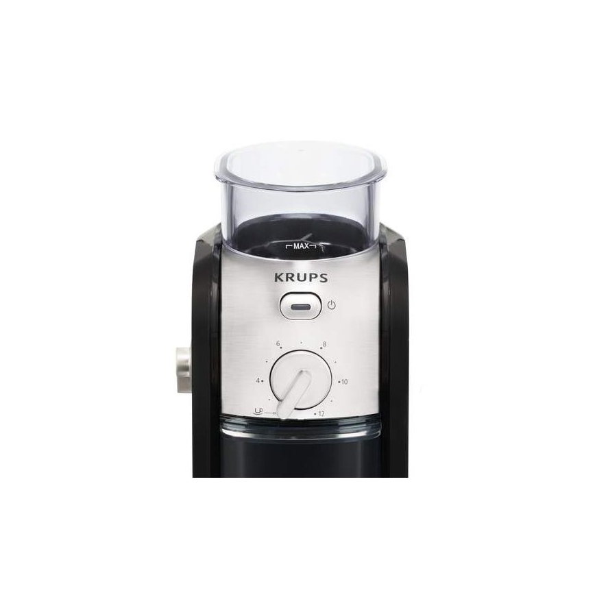 Krups - Elektrische koffiebonenmolen 110W/230V roestvrij/zwart