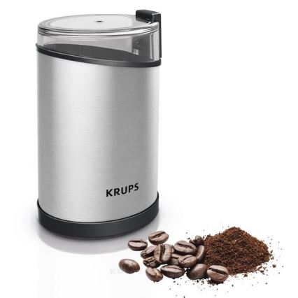 Krups - Elektrische koffiebonenmolen 85g FAST-TOUCH 200W/230V chroom