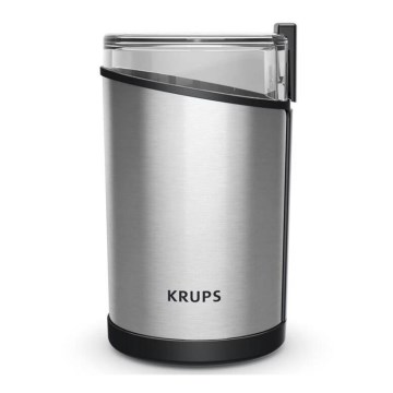 Krups - Elektrische koffiebonenmolen 85g FAST-TOUCH 200W/230V mat chroom