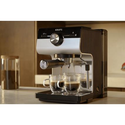Krups - Hendel koffiezetapparaat voor twee kopjes AUTHENTIC 1450W/230V grijs