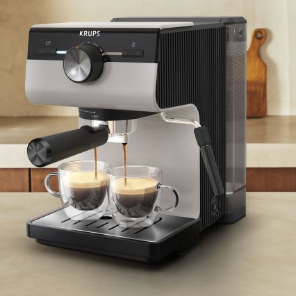 Krups - Hendel koffiezetapparaat voor twee kopjes AUTHENTIC 1450W/230V grijs