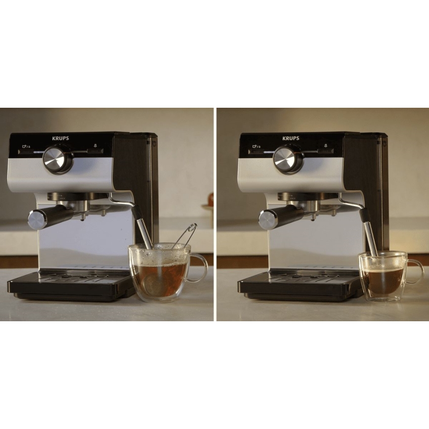 Krups - Hendel koffiezetapparaat voor twee kopjes AUTHENTIC 1450W/230V grijs