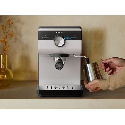 Krups - Hendel koffiezetapparaat voor twee kopjes AUTHENTIC 1450W/230V grijs