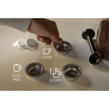 Krups - Hendel koffiezetapparaat voor twee kopjes AUTHENTIC 1450W/230V grijs