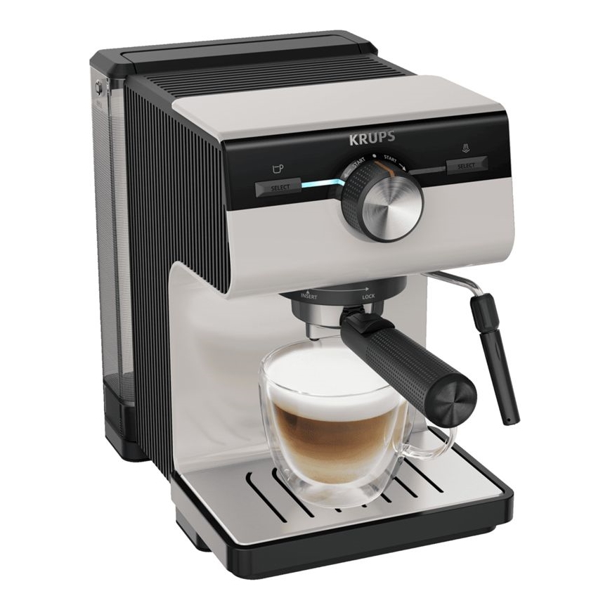 Krups - Hendel koffiezetapparaat voor twee kopjes AUTHENTIC 1450W/230V grijs