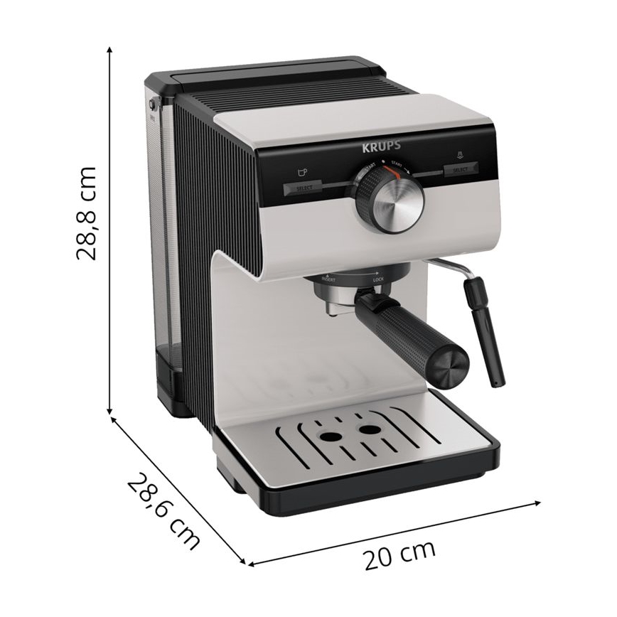 Krups - Hendel koffiezetapparaat voor twee kopjes AUTHENTIC 1450W/230V grijs