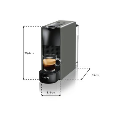 Krups - Machine à café à capsule NESPRESSO Essenza mini 1310W/230V gris