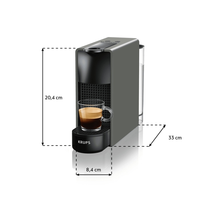 Krups - Machine à café à capsule NESPRESSO Essenza mini 1310W/230V gris