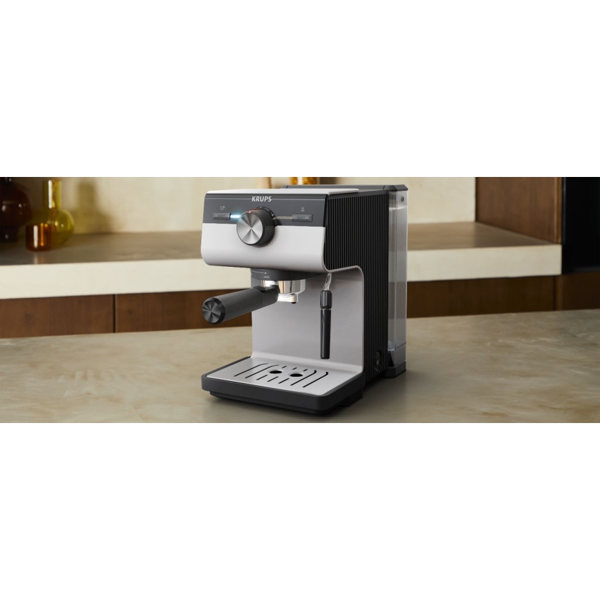 Krups - Machine à café à levier pour deux tasses AUTHENTIC 1450W/230V gris