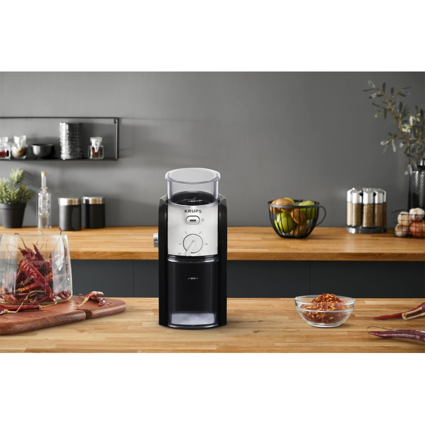 Krups - Moulin à café à grain électrique 110W/230V acier inoxydable/noir