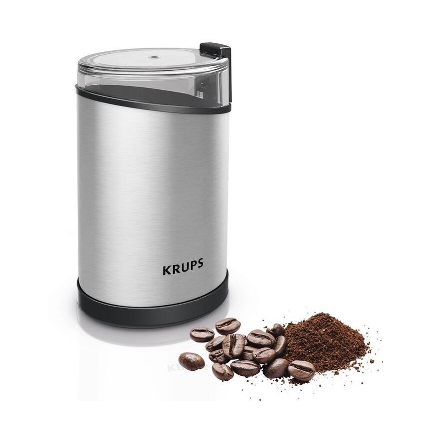 Krups - Moulin à café à grain électrique 85g FAST-TOUCH 200W/230V chrome mat