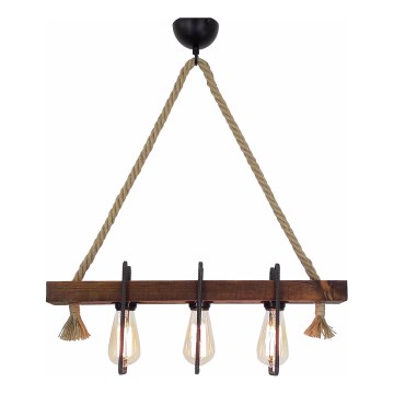 KUTUK Hanglamp 3xE27/40W/230V - Dennenhout