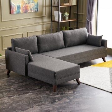 L-vormige hoekbank RIGA antraciet links