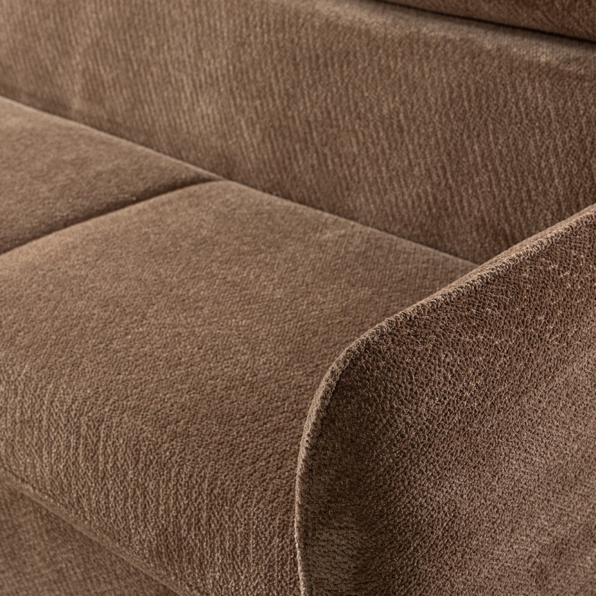 L-vormige opvouwbare hoekbank met een opslagruimte BEJA beige links