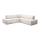 L-vormige opvouwbare hoekbank met opbergruimte TERAMO rechts beige