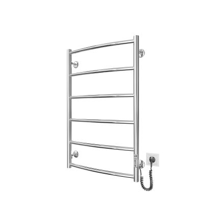 Ladder verwarmde handdoekradiator CLASSIC 100W/230V 81x53cm roestvrij/glanzend chroom rechts