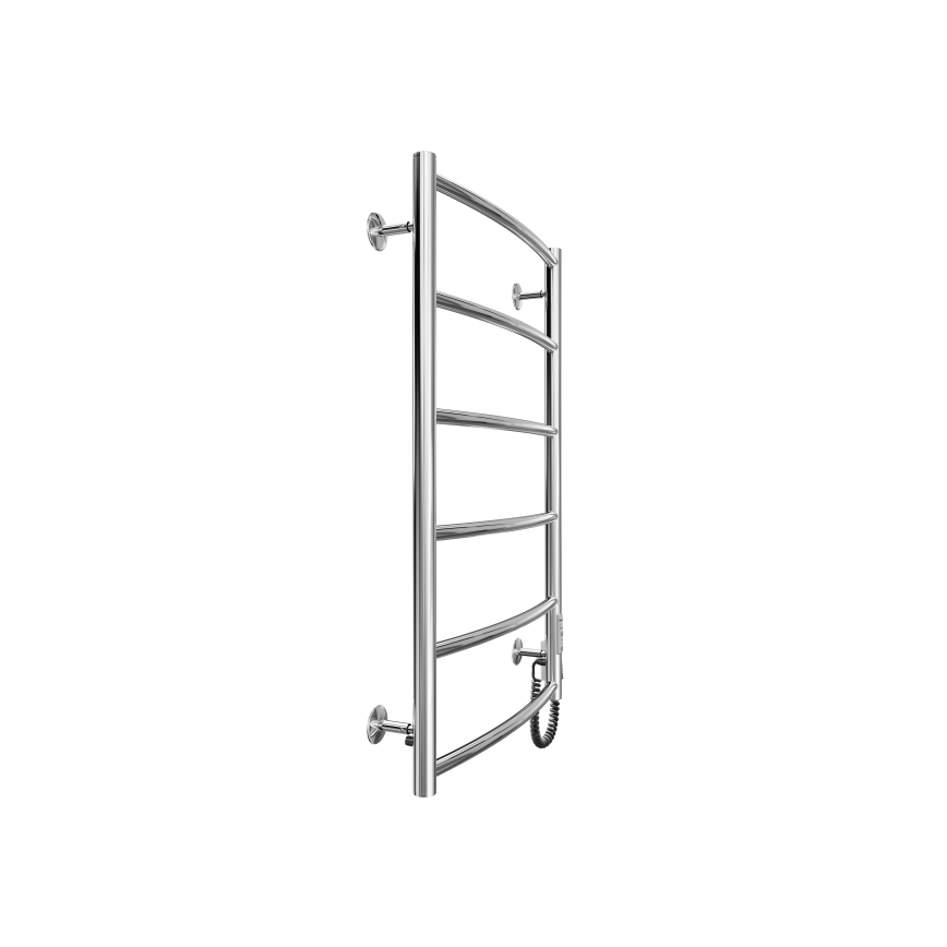 Ladder verwarmde handdoekradiator CLASSIC 100W/230V 81x53cm roestvrij/glanzend chroom rechts