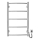 Ladder verwarmde handdoekradiator CLASSIC 60W/230V 66x43 cm roestvrij/glanzend chroom rechts