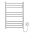 Ladder verwarmde handdoekradiator HF GREENWICH 100W/230V 57x43 cm wit rond