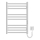 Ladder verwarmde handdoekradiator HF GREENWICH 100W/230V 57x43 cm wit rond