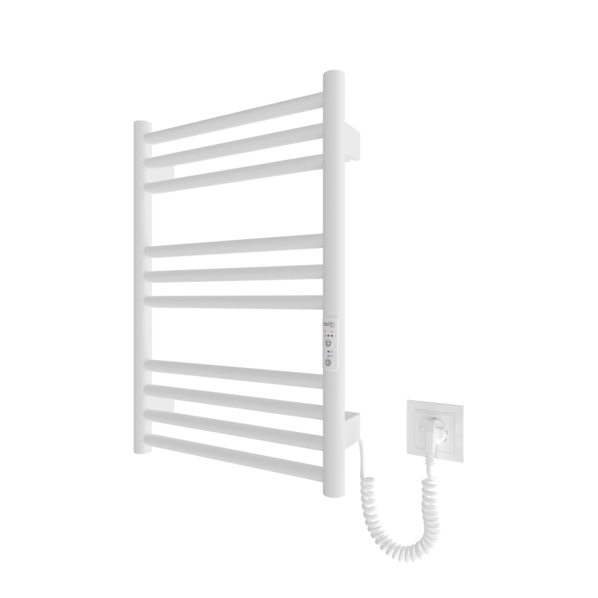 Ladder verwarmde handdoekradiator HF GREENWICH 100W/230V 57x43 cm wit rond