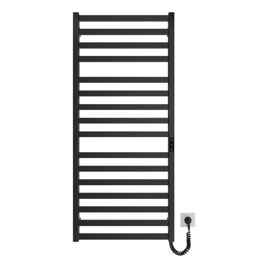 Ladder verwarmde handdoekradiator HF OXFORD 255W/230V 117x53 cm zwart