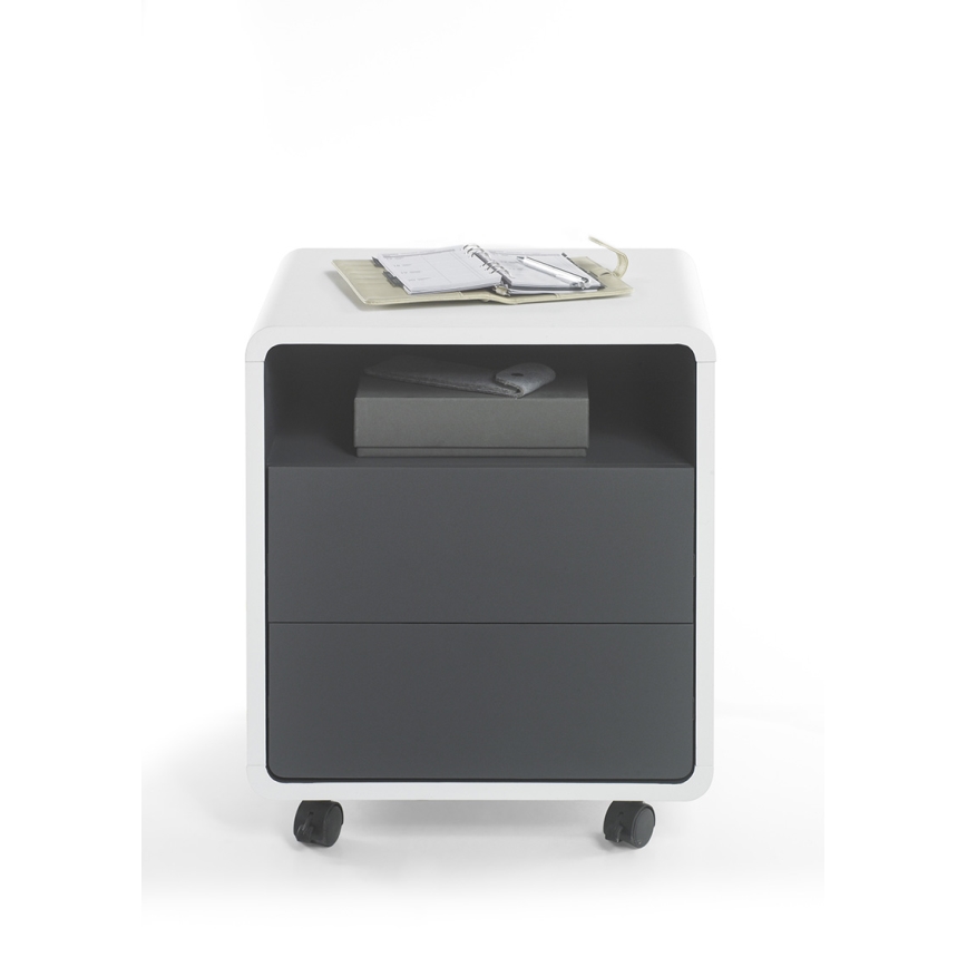 Ladeblok TEO wit/antraciet